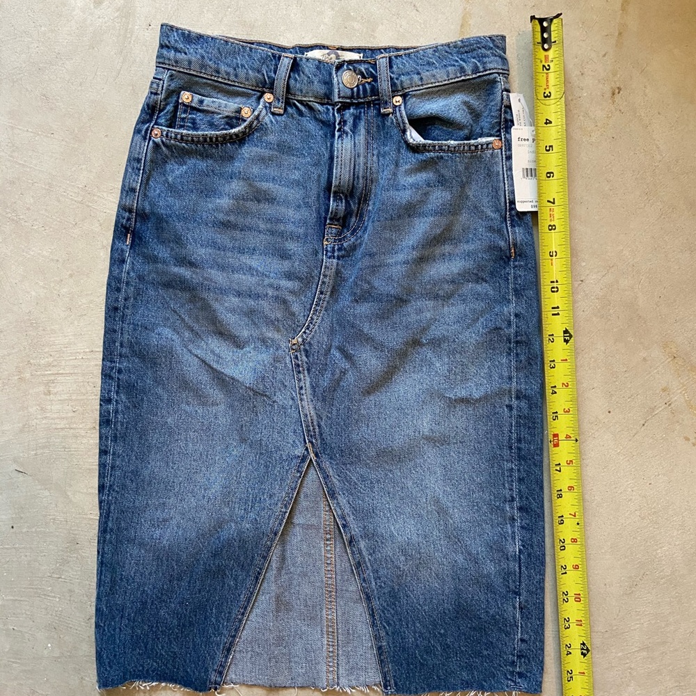 Free people denim skirt
